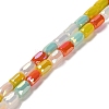 Electroplate Glass Beads Strands EGLA-D030-08G-1