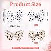 2 Pairs 2 Colors Polka Dot Pattern Cloth Bowknot Shoe Decorations FIND-CP0001-39-2