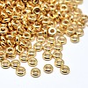 Brass Flat Round Spacer Beads KK-M085-A-12G-NR-1