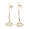 Brass Micro Pave Clear Cubic Zirconia Pendants KK-H257-02G-1
