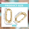 6Pcs Brass Spring Gate Rings KK-BC0014-89-2