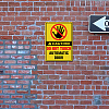 5Pcs Waterproof PVC Warning Sign Stickers DIY-WH0237-025-5
