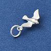 925 Sterling Silver Bird Charms with Jump Rings FIND-U013-03S-2