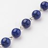 Natural Mashan Jade Handmade Beaded Chains AJEW-JB00307-02-1