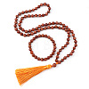 Synthetic Goldstone Round Beaded Pendant Necklaces & Bracelets Sets FS-WG9D102-24-2