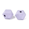 Spray Painted Wood European Beads WOOD-F017-07B-2