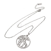 304 Stainless Steel Pendant Cable Chain Necklaces for Men Women NJEW-K308-03D-P-4