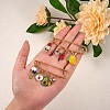 4Pcs 4 Style Ice-cream and Fruit Enamel Charm Safety Pins Brooches JX118A-3
