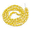 Electroplate Opaque Solid Color Glass Beads Strands EGLA-N002-25-B04-2