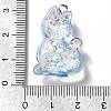 Transparent Resin Pendants RESI-Q019-01E-3