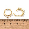 304 Stainless Steel Clear Cubic Zirconia Horse Eye Hoop Nose Rings AJEW-D306-11G-2