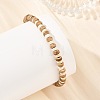 5MM Natural Coconut & Synthetic Turquoise Heishi Beads Stretch Bracelets BJEW-JB14418-2