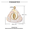 304 Stainless Steel Resin Pendants OY013-39G-2