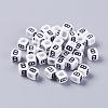 6MM Letter B Cube Acrylic Beads X-PL37C9308-B-1