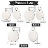  18Pcs 3 Style 201 Stainless Steel Flat Round Tag Pendants STAS-NB0001-21-5