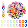 720Pcs 9 Colors Opaque Acrylic Linking Rings SACR-FH0001-07-1