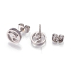 304 Stainless Steel Stud Earrings X-EJEW-N045-01P-3