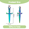 16Pcs Ion Plating(IP) 201 Stainless Steel Pendants STAS-DC0014-69-2