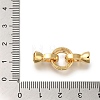 Brass Micro Pave Clear Cubic Zirconia Fold Over Clasps KK-H480-29G-3