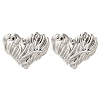 304 Stainless Steel Heart Stud Earrings EJEW-I312-06P-2