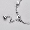 Brass Ball Chain Multi-Strand Anklets AJEW-B005-19P-3