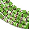 Handmade Millefiori Glass Oval Beads Strands LK-Z001-02A-08-4