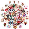 50Pcs Christmas Theme Animal Paper Stickers DIY-P085-03-3