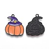 Halloween Theme Alloy Enamel Pendants ENAM-J649-07B-2