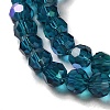 Electroplate Transparent Glass Beads Strands X-EGLA-A035-T6mm-L12-3