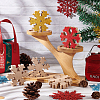 9Pcs 3 Style Snowflake Wooden Blank Display Decorations AJEW-BC0002-07-4