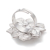 Adjustable 304 Stainless Steel Cuff Open Rings RJEW-JR01020-02-4
