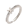 S925 Sterling Silver Adjustable Letter Rings for Women RJEW-M068-01P-X-2