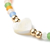 Glass Faceted Beads Stretch Bracelets BJEW-JB06534-5
