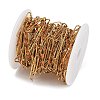 304 Stainless Steel Enamel Dapped Chain Oval Link Chains CHS-K021-15G-01-2