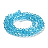 Transparent Electroplate Glass Beads Strands EGLA-A039-T3mm-B19-2