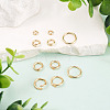 10Pcs 5 Styles Brass Open Jump Rings KK-TA0008-84G-5