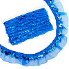 Polyester Ruffled Elastic Lace Trim OCOR-WH0070-314-1