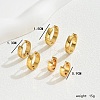 3 Pairs Vintage Smooth Brass Hoop Earring Sets MK3125-2-5