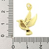 Brass Micro Pave Clear Cubic Zirconia Pendants KK-R159-14A-G-3