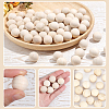 75Pcs Natural Wooden Round Ball WOOD-PA0001-84A-6
