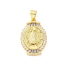 Brass Micro Pave Cubic Zirconia Pendants KK-S510-44G-01-1