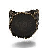Cuff Brass Filigree Ring Components KK-E477-AB-NF-3