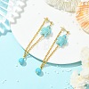 304 Stainless Steel Dangle Stud Earrings for Women EJEW-JE07233-3