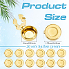 20Pcs Flat Round Brass Button Covers Settings BUTT-ME0001-48B-2