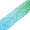Gradient Color Baking Paint Glass Bead Strands X1-DGLA-A039-T4mm-A018-4