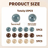 15Pcs 3 Colors Opaque Acrylic Beads SACR-TADJ0001-04-3
