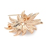 Alloy Crystal Rhinestone Blue Flower Brooches JEWB-P054-02G-2
