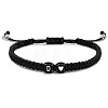 304 Stainless Steel Alphabet Beads Braided Bead Bracelets RY3090-4-1