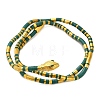 Alloy Green Rhinestone Snake Wrap Choker Necklaces for Women NJEW-Z087-02G-3