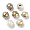 UV Plating Rainbow Iridescent Acrylic Beads OACR-F004-04B-2